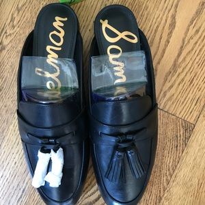 Sam Edelman Black Leather Slides